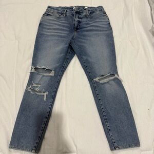 Good American Blue Distressed Skinny Jeans